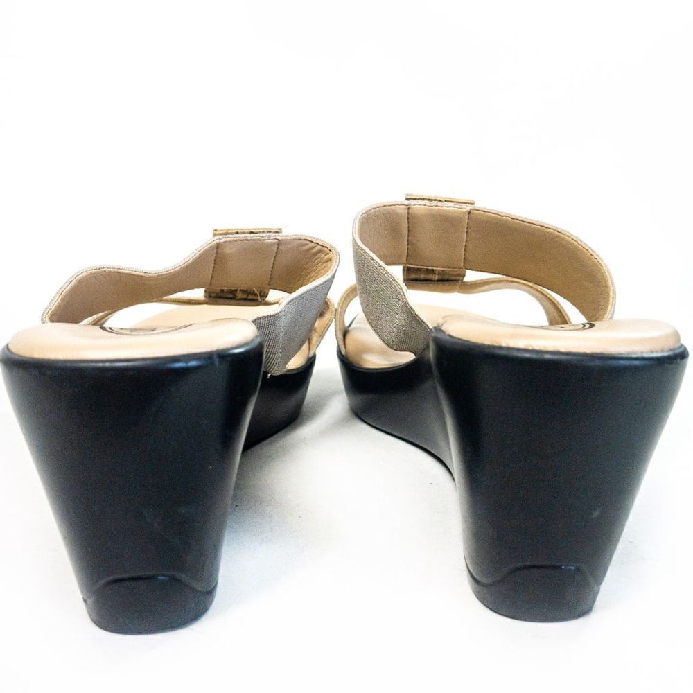Callisto Beige Open-Toed Slip-On Mule Sandals Sz 6 - Picture 5 of 9
